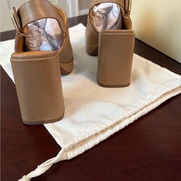 Sézane Rebecca Tan Block Heel Mules, Size 8 US/39 - Picture 4 of 6